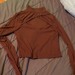Brown crop top